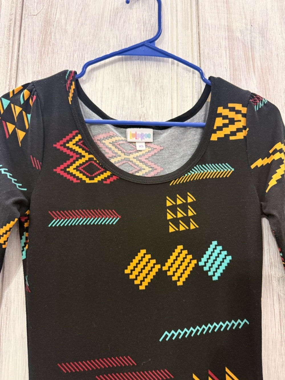 LuLaRoe XS Black Aztec Print Maxi Dress - Picture 4 of 7